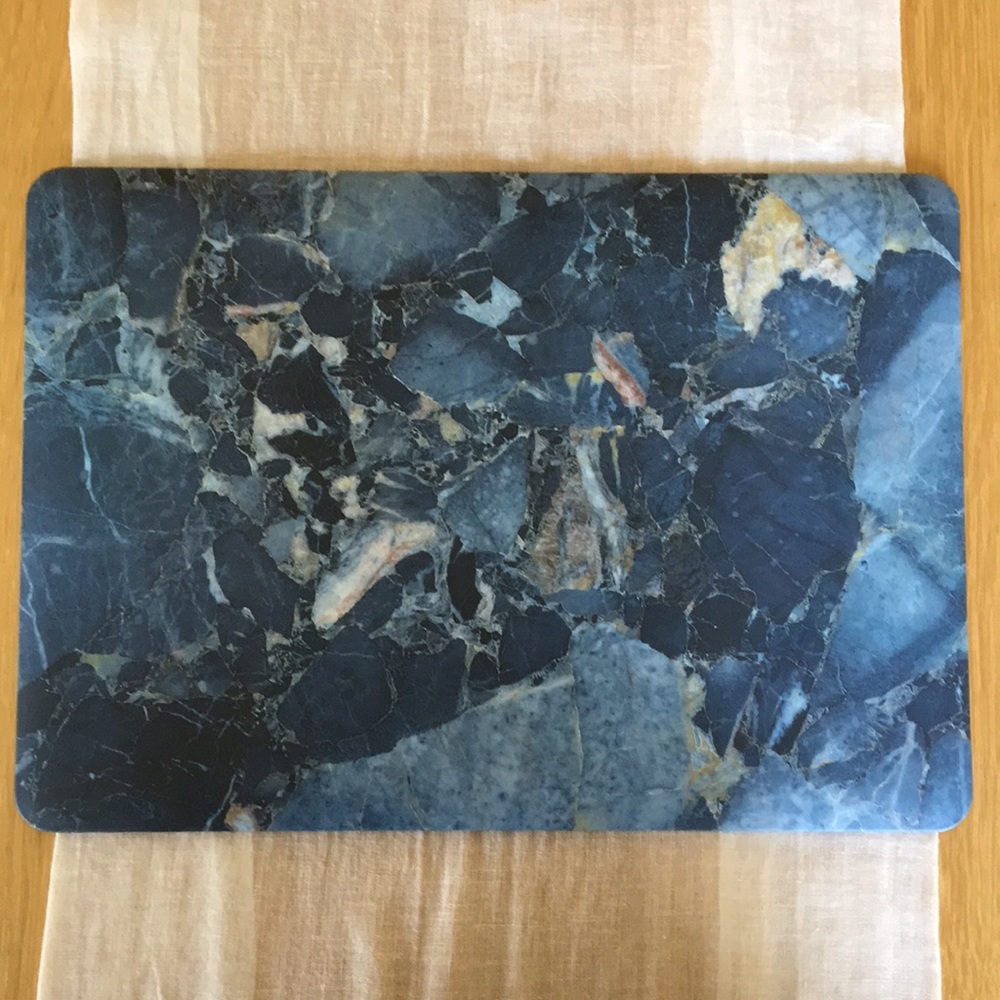 MacBook Air Case- Blue/Black Marble